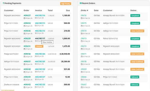 Pending Payment Tracking